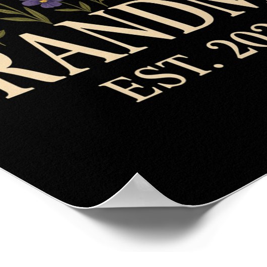 Promoted To Grandma 2026 Pregnancy Flower New Gran Poster (Hoek)