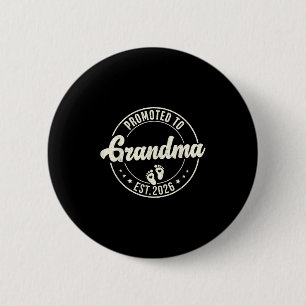 Promoted to Grandma 2026 Zwangerschapsaankondiging Ronde Button 5,7 Cm