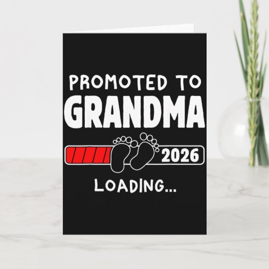 Promoted To Grandma Est 2026 Soon To Be New Grandm Kaart (Voorkant)