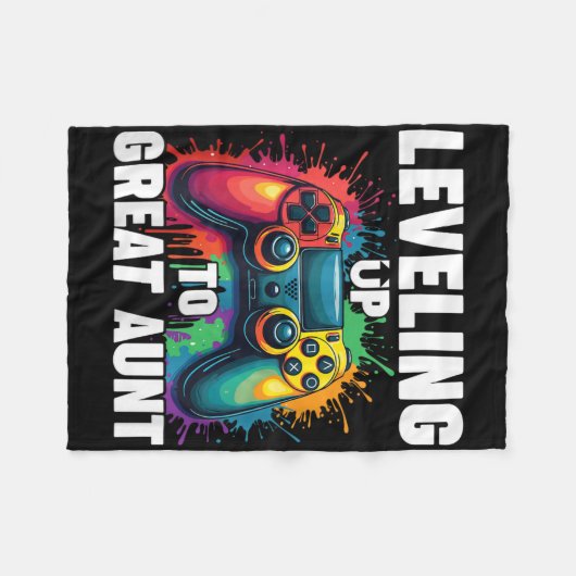 Promoted To Grandma Gender Reveal Leveling Up To G Fleece Deken (Voorkant (Horizontaal))