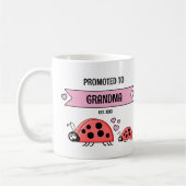 Promoted to grandma ladybugs pink koffiemok (Links)