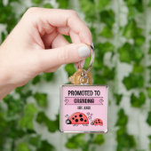 Promoted to Grandma ladybugs pink Sleutelhanger (Hand)
