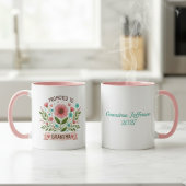 Promoted to Grandma Mug - Watercolor Flowers Mok