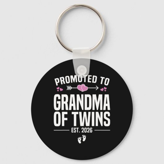 Promoted To Grandma Of Twins 2026 New Grandma Moth Sleutelhanger (Voorkant)