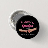 Promoted to Grandma Opgericht 2025 Aankondiging Ronde Button 3,2 Cm (Voorkant /achterkant)