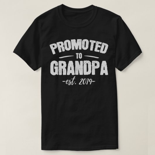 Promoted to Grandpa 2019 New Grandfather to be Gif T-shirt (Design voorkant)