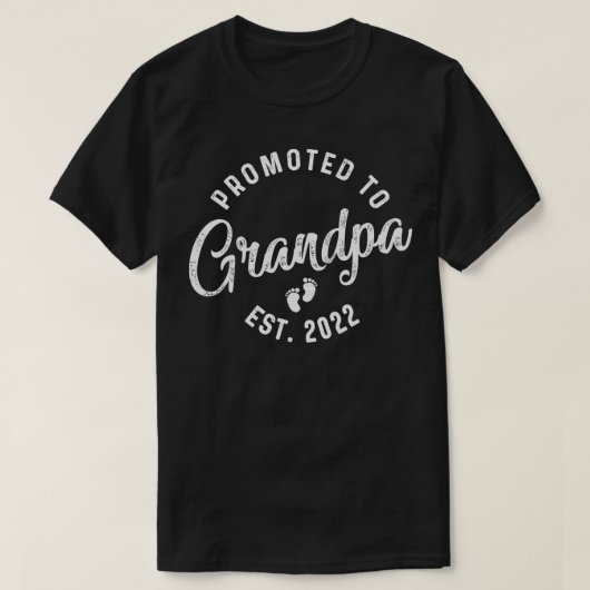 Promoted To Grandpa 2022 For First Time Fathers Ne T-shirt (Design voorkant)
