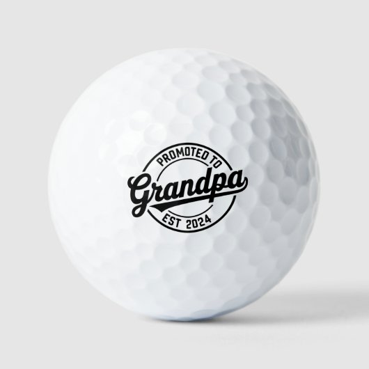 Promoted to Grandpa 2024 Leuk cadeau idee Golfballen (Voorkant)
