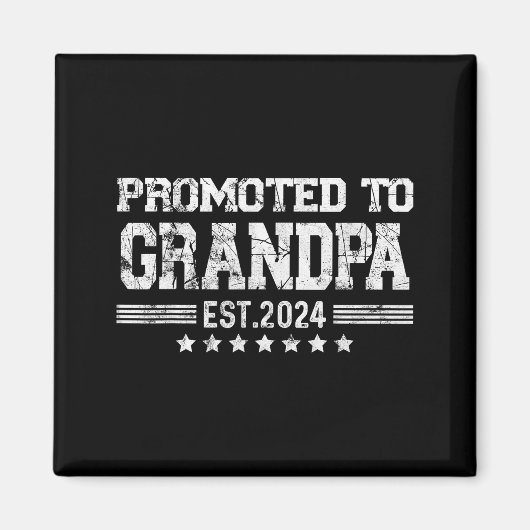 Promoted To Grandpa 2024 Soon To Be Funny New Dad  Magneet (Voorkant)