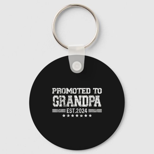 Promoted To Grandpa 2024 Soon To Be Funny New Dad  Sleutelhanger (Voorkant)