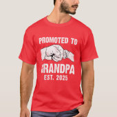 Promoted to Grandpa 2025 Zwangerschapsaankondiging T-shirt (Voorkant)