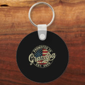 Promoted To Grandpa 2026 Expecting Baby Usa Flag G Sleutelhanger (Voorkant)