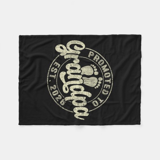 Promoted to Grandpa 2026 verwacht dat Baby binnenk Fleece Deken (Voorkant (Horizontaal))