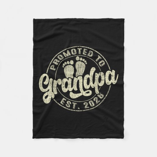 Promoted to Grandpa 2026 verwacht dat Baby binnenk Fleece Deken (Voorkant)