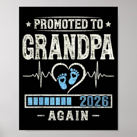 Promoted To Grandpa Again 2026 Expecting Baby Gran Poster (Voorkant)