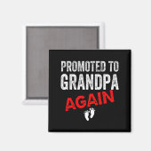 Promoted To Grandpa Again Dad Pregnancy Announceme Magneet (Voorkant / Achterkant)