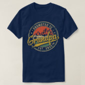 Promoted To Grandpa Est 2022 Retro New Grandpa T-shirt (Design voorkant)