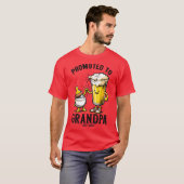 Promoted To Grandpa Est 2024 T-shirt (Voorkant volledig)