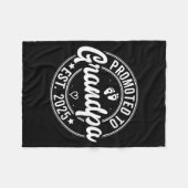 Promoted To Grandpa Est 2025 Grandparents New Gran Fleece Deken (Voorkant (Horizontaal))