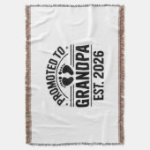 Promoted to Grandpa, Est. 2026, Funny New Grandpa  Deken (Voorkant Verticaal)