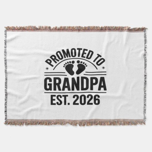 Promoted to Grandpa, Est. 2026, Funny New Grandpa  Deken (Voorkant)