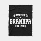 Promoted To Grandpa Est. 2026 Grandparent Baby Ann Fleece Deken (Voorkant)
