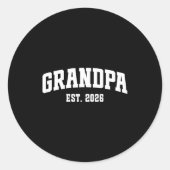 Promoted To Grandpa Est. 2026 Grandparent Baby Ann Ronde Sticker (Voorkant)