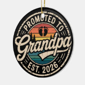 Promoted To Grandpa Est 2026 Pregnancy Retro Keramisch Ornament (Links)