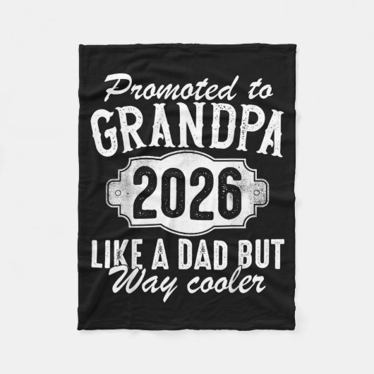 Promoted To Grandpa Est 2026 Soon To Be New Granda Fleece Deken (Voorkant)