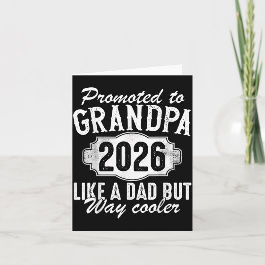 Promoted To Grandpa Est 2026 Soon To Be New Granda Kaart (Voorkant)