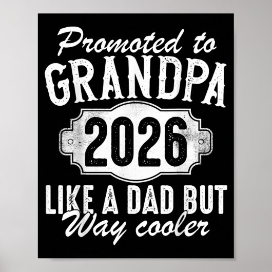 Promoted To Grandpa Est 2026 Soon To Be New Granda Poster (Voorkant)