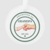Promoted to Grandpa Est. 20XX Ornament (voorkant)