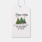 Promoted to Grandparents Christmas tree  Cadeaulabel (Voorkant)
