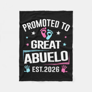 Promoted To Great Abuelo Est 2026 Pregnancy Announ Fleece Deken