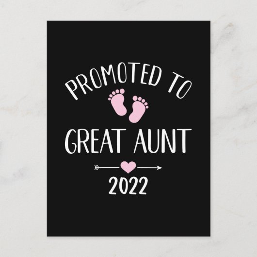 Promoted to great aunt 2022 briefkaart (Voorkant)