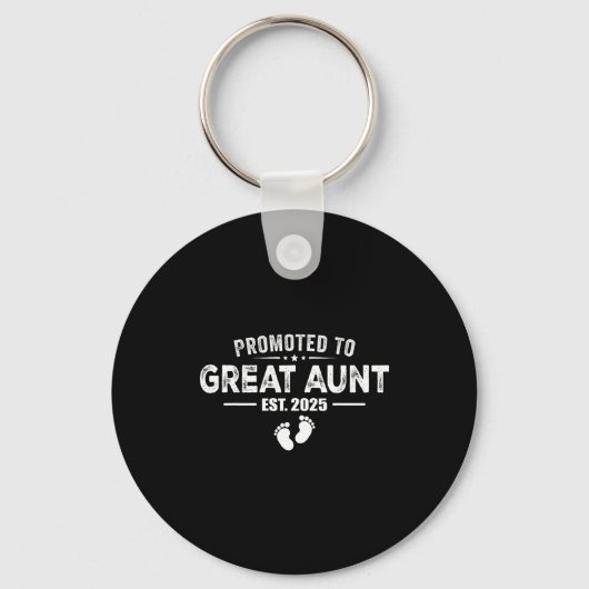 Promoted To Great Aunt 2025 Baby &amp; Aunt Funny  Sleutelhanger (Voorkant)