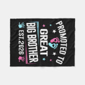 Promoted To Great Big Brother Est 2026  Fleece Deken (Voorkant (Horizontaal))