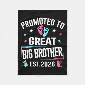 Promoted To Great Big Brother Est 2026 Fleece Deken