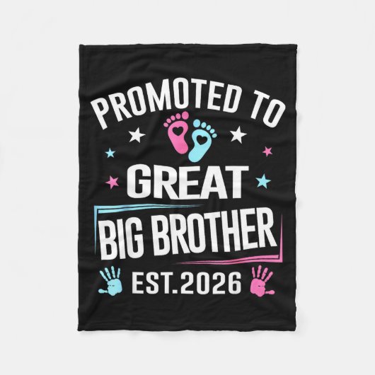Promoted To Great Big Brother Est 2026  Fleece Deken (Voorkant)