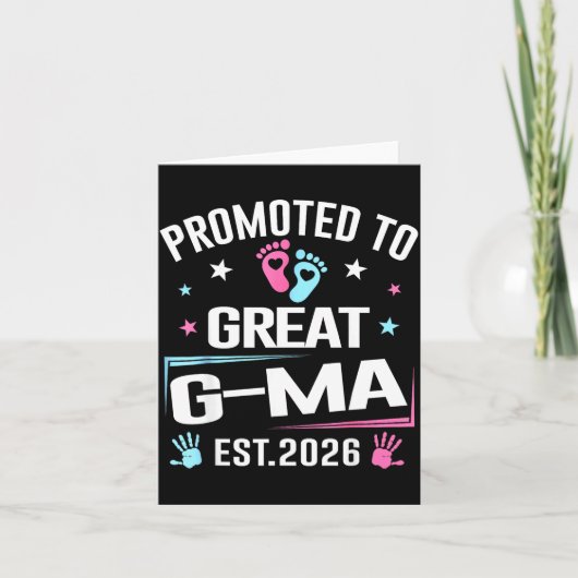 Promoted To Great G-ma Est 2026 Pregnancy Announce Kaart (Voorkant)