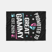 Promoted To Great Gammy Est 2026 Pregnancy Announc Fleece Deken (Voorkant (Horizontaal))