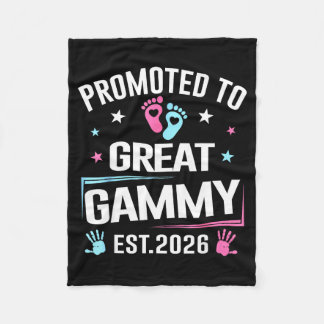 Promoted To Great Gammy Est 2026 Pregnancy Announc Fleece Deken
