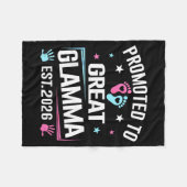 Promoted To Great Glamma Est 2026 Pregnancy Announ Fleece Deken (Voorkant (Horizontaal))