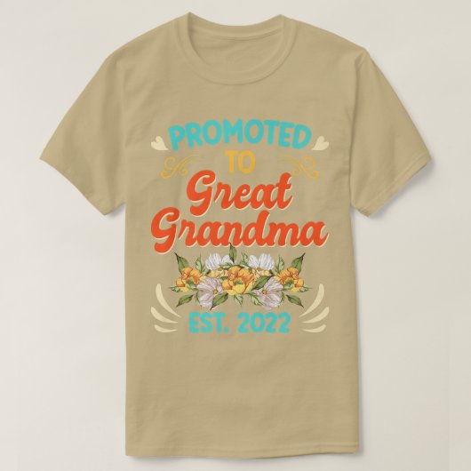 Promoted To Great Grandma 2022 Pregnancy Reveal Gi T-shirt (Design voorkant)