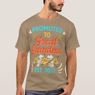Promoted To Great Grandma 2022 Pregnancy Reveal Gi T-shirt