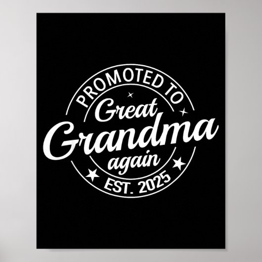 Promoted To Great Grandma Again 2025 Pregnancy Bab Poster (Voorkant)