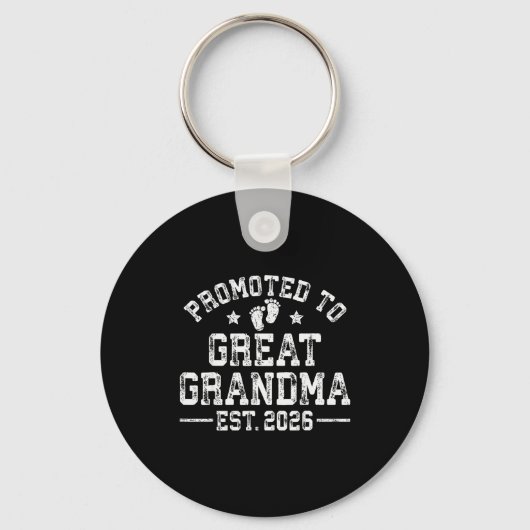 Promoted To Great Grandma Est 2026 First Time New Sleutelhanger (Voorkant)
