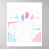 Promoted To Great Grandma Of Twins Est 2026 Baby S Poster (Voorkant)