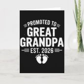 Promoted To Great Grandpa Est. 2026 Funny Soon To Kaart (Voorkant)