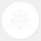 Promoted To Great Grandpa Est. 2026 Funny Soon To  Ronde Sticker (Voorkant)